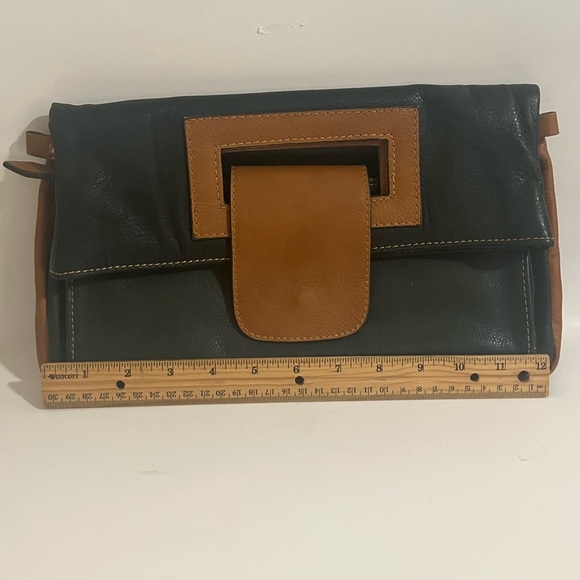 Dark Green Firenze Italy -Genuine Leather Clutch Bag - Picture 12 of 12